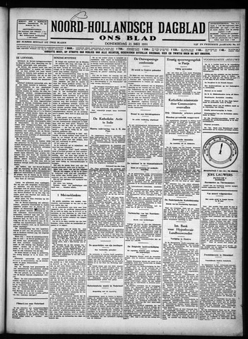Noord-Hollandsch Dagblad : ons blad 1931-05-21