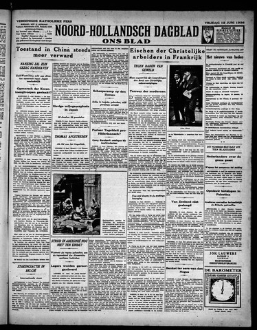 Noord-Hollandsch Dagblad : ons blad 1936-06-12