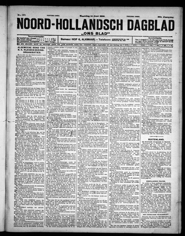 Noord-Hollandsch Dagblad : ons blad 1926-06-14