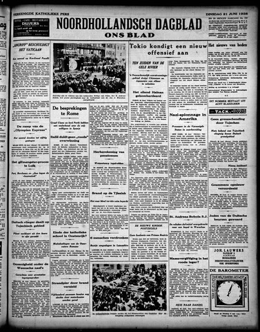 Noord-Hollandsch Dagblad : ons blad 1938-06-21