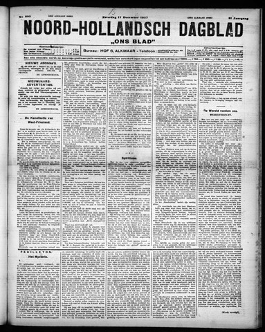 Noord-Hollandsch Dagblad : ons blad 1927-12-17