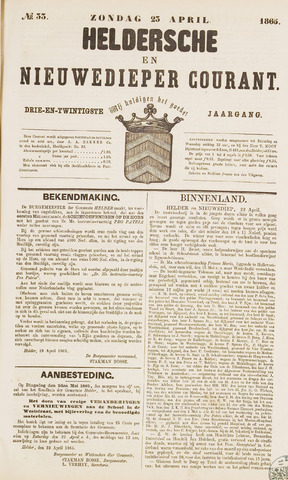 Heldersche en Nieuwedieper Courant 1865-04-23