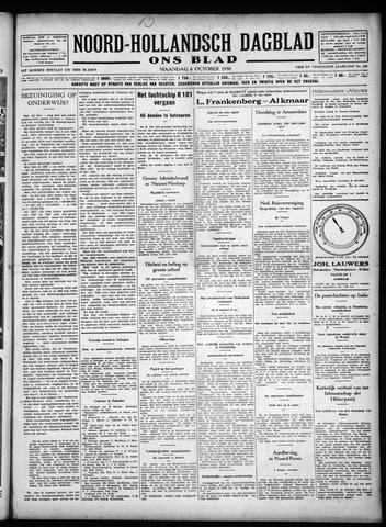 Noord-Hollandsch Dagblad : ons blad 1930-10-06