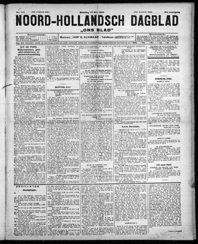 Noord-Hollandsch Dagblad : ons blad 1927-05-17