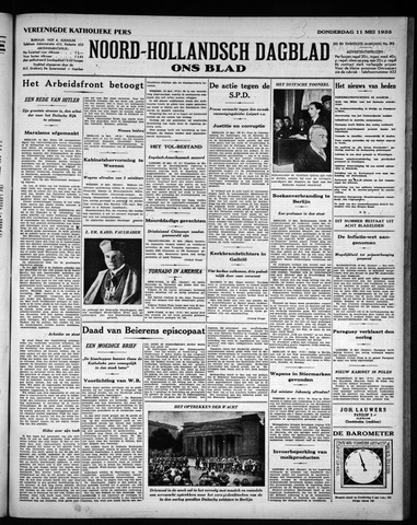Noord-Hollandsch Dagblad : ons blad 1933-05-11