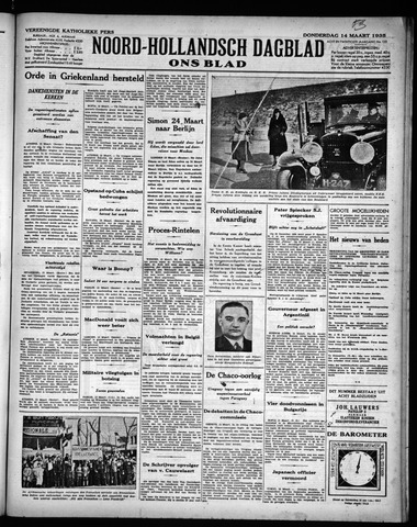 Noord-Hollandsch Dagblad : ons blad 1935-03-14