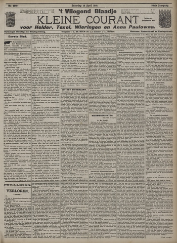Vliegend blaadje : nieuws- en advertentiebode voor Den Helder 1910-04-16