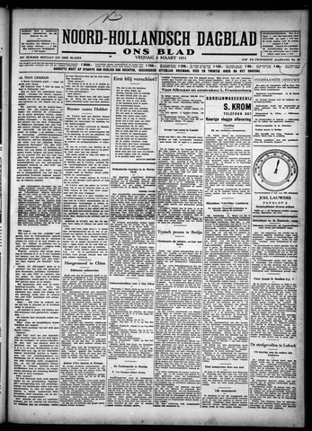 Noord-Hollandsch Dagblad : ons blad 1931-03-06