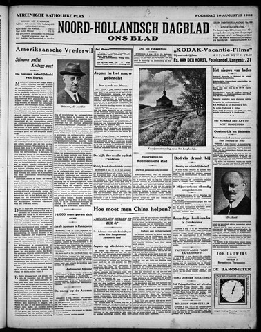 Noord-Hollandsch Dagblad : ons blad 1932-08-10