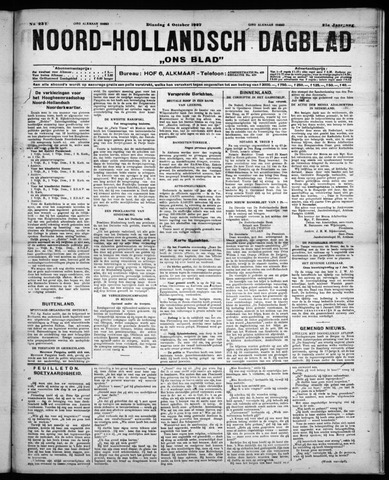 Noord-Hollandsch Dagblad : ons blad 1927-10-04