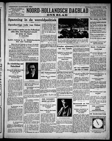 Noord-Hollandsch Dagblad : ons blad 1936-11-06
