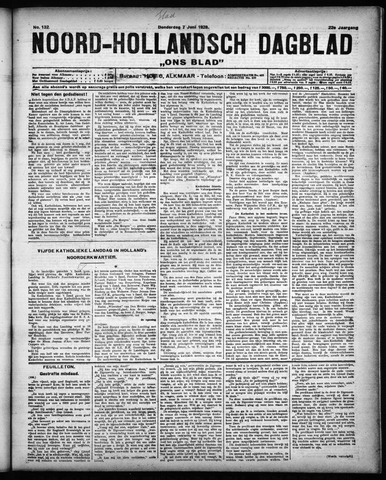 Noord-Hollandsch Dagblad : ons blad 1928-06-07