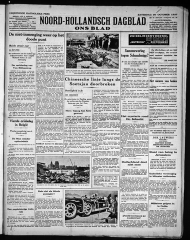 Noord-Hollandsch Dagblad : ons blad 1937-10-30