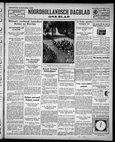 Noord-Hollandsch Dagblad : ons blad 1939-05-08