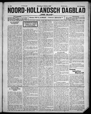 Noord-Hollandsch Dagblad : ons blad 1925-10-03
