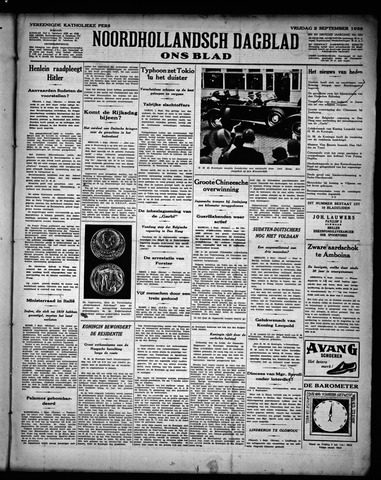 Noord-Hollandsch Dagblad : ons blad 1938-09-02