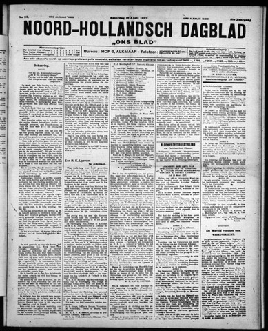 Noord-Hollandsch Dagblad : ons blad 1927-04-16