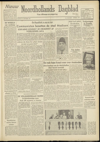 Nieuw Noordhollandsch Dagblad : voor Alkmaar en omgeving 1948-09-20
