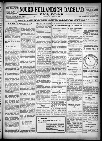 Noord-Hollandsch Dagblad : ons blad 1931-01-17
