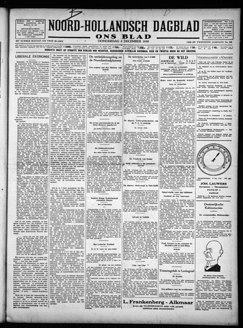 Noord-Hollandsch Dagblad : ons blad 1930-12-04