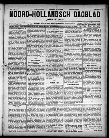 Noord-Hollandsch Dagblad : ons blad 1929-05-23