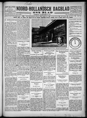 Noord-Hollandsch Dagblad : ons blad 1931-08-18