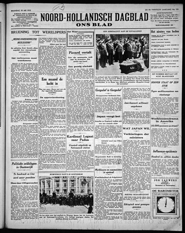 Noord-Hollandsch Dagblad : ons blad 1932-05-30