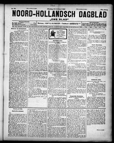 Noord-Hollandsch Dagblad : ons blad 1928-02-28
