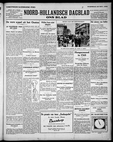 Noord-Hollandsch Dagblad : ons blad 1932-11-23