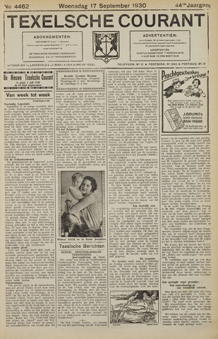 Texelsche Courant 1930-09-17