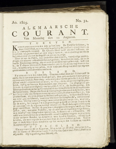 Alkmaarsche Courant 1805-08-12