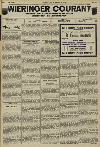 Wieringer courant 1931-11-10