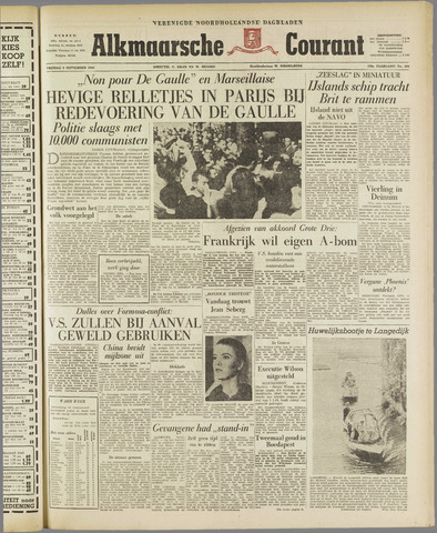 Alkmaarsche Courant 1958-09-05