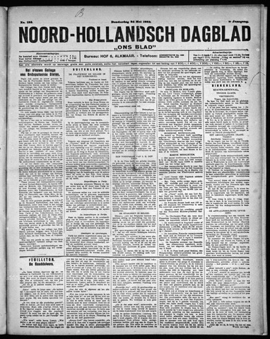 Noord-Hollandsch Dagblad : ons blad 1923-05-24