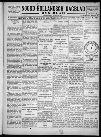 Noord-Hollandsch Dagblad : ons blad 1932-01-04