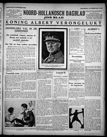 Noord-Hollandsch Dagblad : ons blad 1934-02-19
