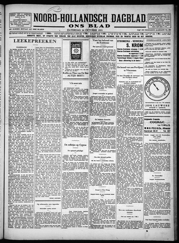 Noord-Hollandsch Dagblad : ons blad 1931-10-24