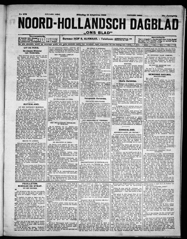 Noord-Hollandsch Dagblad : ons blad 1925-08-11