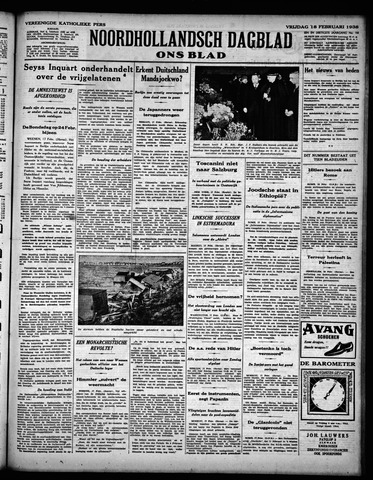 Noord-Hollandsch Dagblad : ons blad 1938-02-18