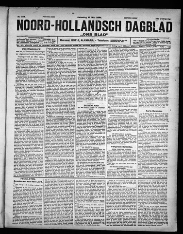 Noord-Hollandsch Dagblad : ons blad 1924-05-31