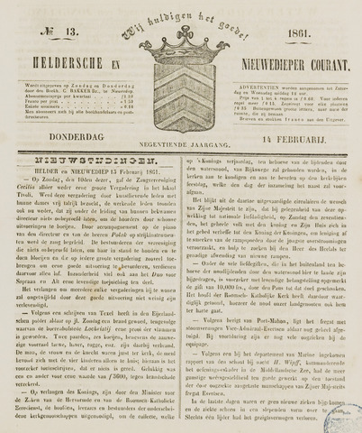 Heldersche en Nieuwedieper Courant 1861-02-14