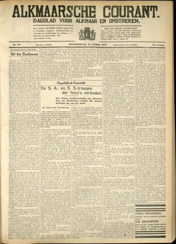 Alkmaarsche Courant 1932-04-14