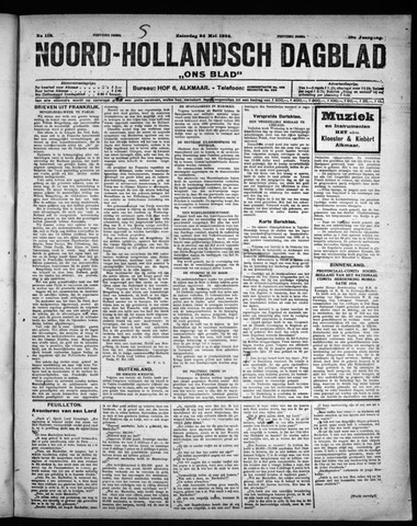 Noord-Hollandsch Dagblad : ons blad 1924-05-24