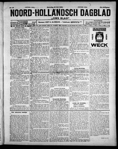 Noord-Hollandsch Dagblad : ons blad 1925-05-23