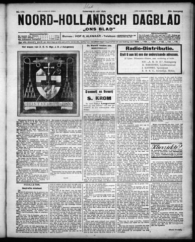 Noord-Hollandsch Dagblad : ons blad 1928-07-21