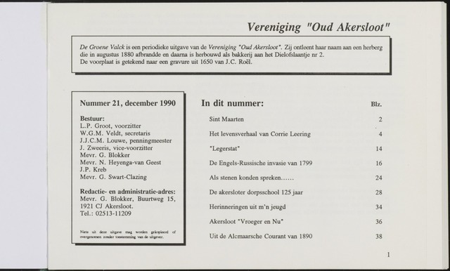 De Groene Valck - Akersloot 1990-12-01