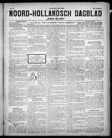 Noord-Hollandsch Dagblad : ons blad 1929-04-03