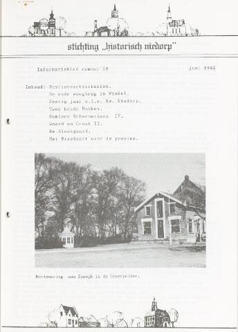 Informatieblad stichting Historisch Niedorp 1992
