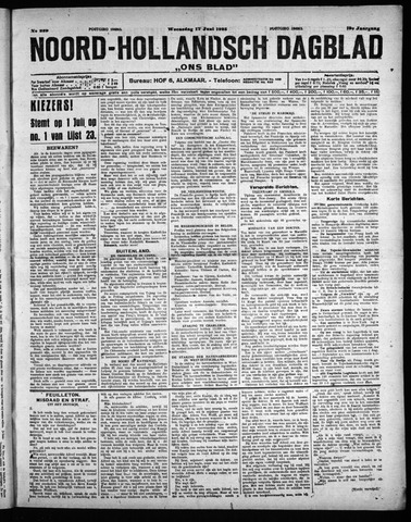 Noord-Hollandsch Dagblad : ons blad 1925-06-17