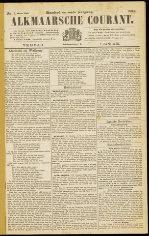 Alkmaarsche Courant 1904
